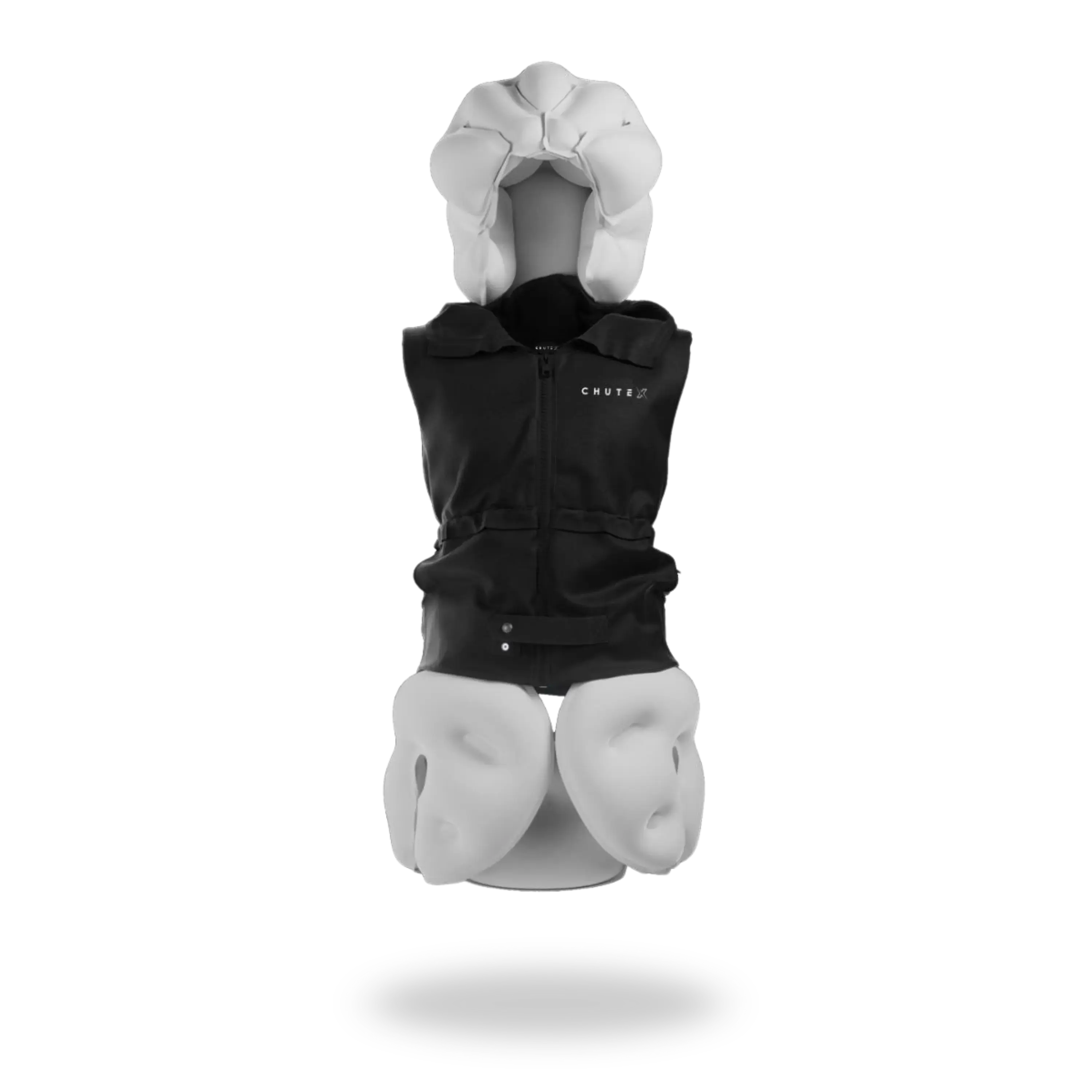 Angle view of Chutex airbag vest Elder, fall detection and protection, made in France