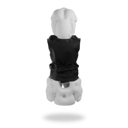 Back view of Chutex Elder vest with airbag deployed, made in France safety wearable